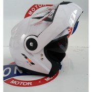 AR1 ÇENE AÇILIR VİZÖRLÜ KASK BEYAZ KARIŞIK BEDEN