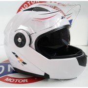 AR1 ÇENE AÇILIR VİZÖRLÜ KASK BEYAZ KARIŞIK BEDEN