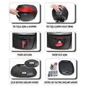 WOGEN MOTORSİKLET ÇANTASI SİYAH 33 L