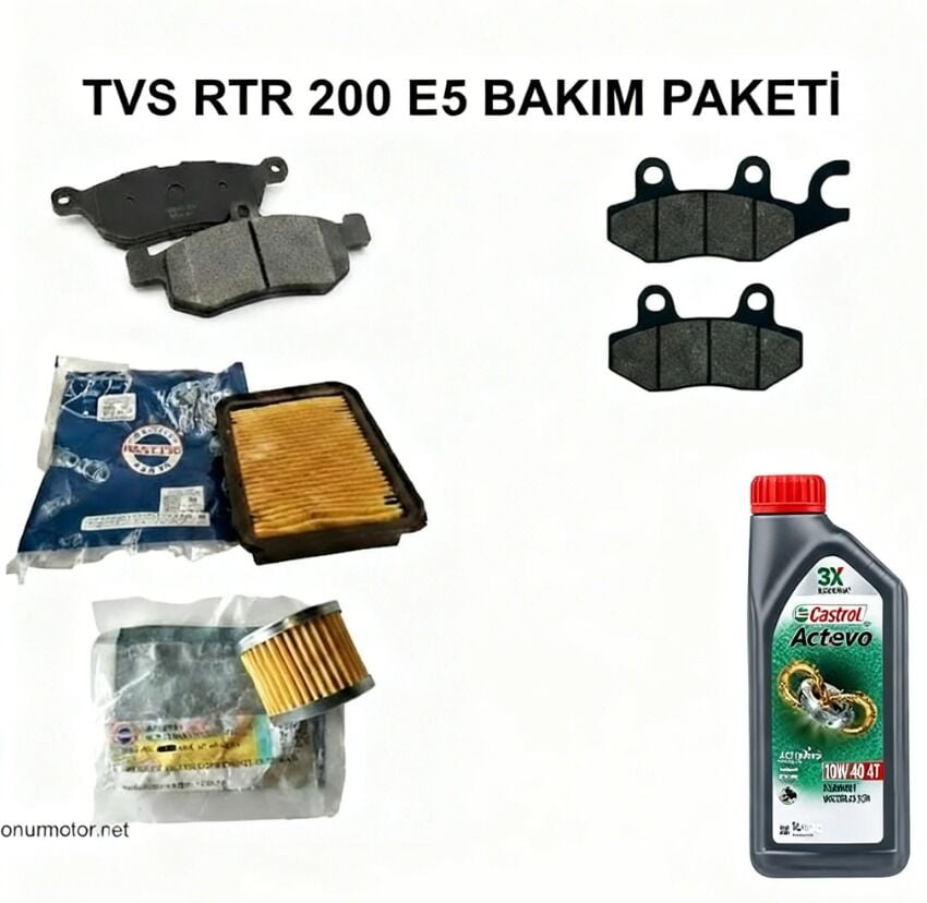 TVS RTR 200 E5 PERFORMANS BAKIM PAKETİ (TAMAMI ORİJİNAL) CASTROL 20*40