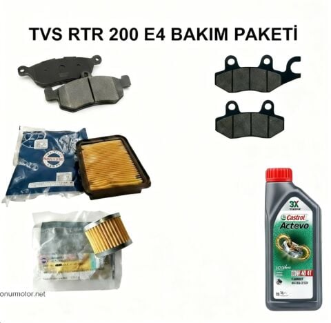 TVS RTR 200 E4 PERFORMANS BAKIM PAKETİ (TAMAMI ORİJİNAL) CASTROL 20*40