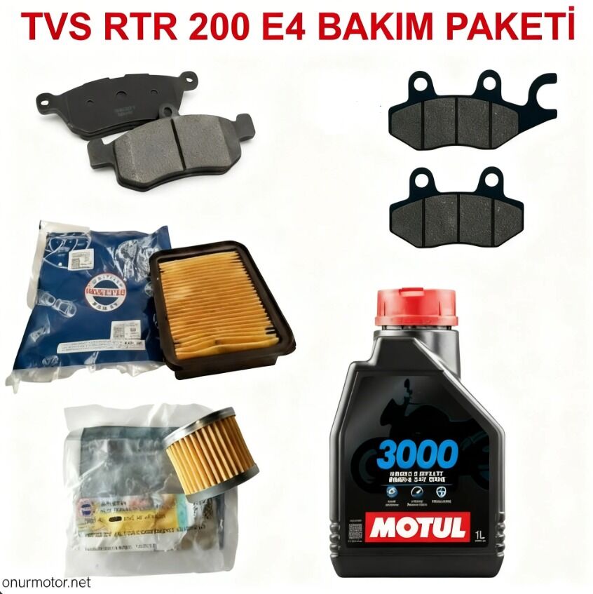 TVS RTR 200 E4 PERFORMANS BAKIM PAKETİ (TAMAMI ORİJİNAL) MOTUL 3000 10*40