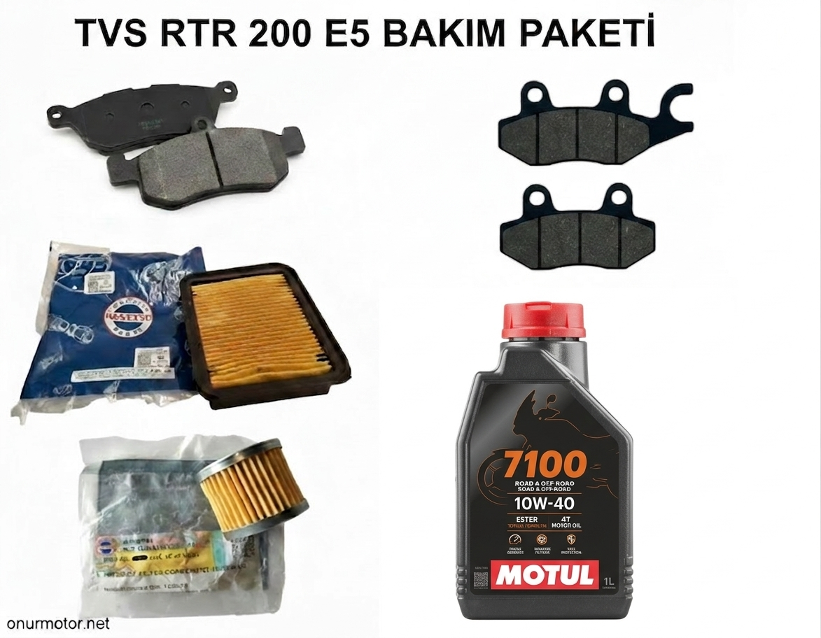 TVS RTR 200 E5 PERFORMANS BAKIM PAKETİ (TAMAMI ORİJİNAL) MOTUL 10*40 7100