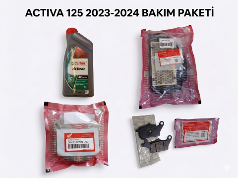 Honda Activa 125 Bakım Seti (2023-2024) - Orijinal Filtre + Balata Takımı + Castrol Yağ Paketi